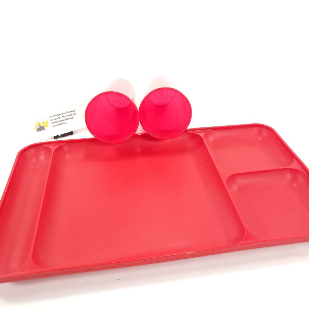 Tupperware Bundle #1535 Tray #767 Stow-N-Go #3155 Soup Mug #5107L Tumblers - Picture 4 of 10
